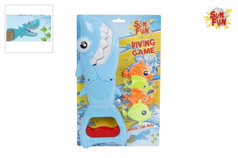 sun fun Haai Grijper Met 4 Vissen 1 Stuk