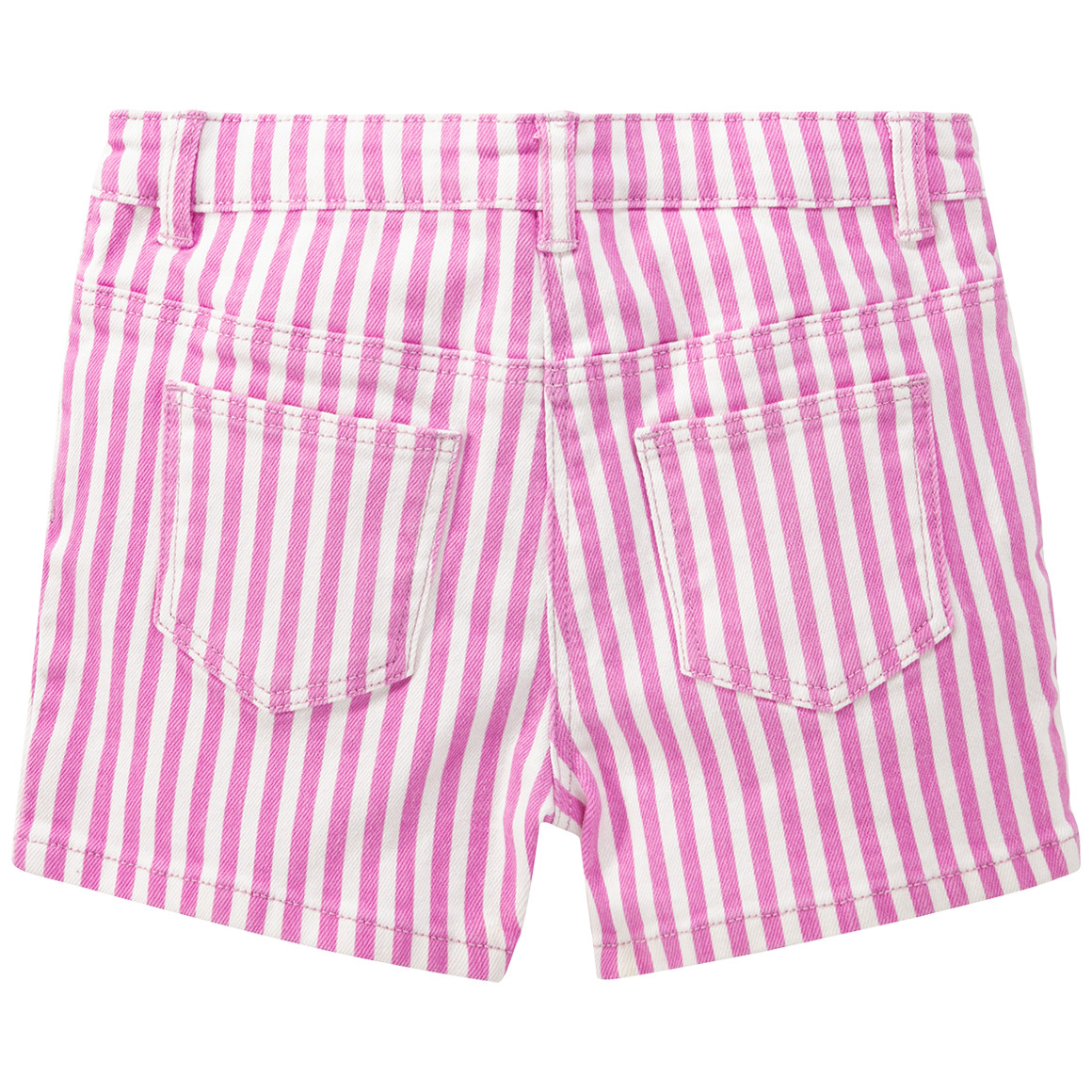 Topolino Mädchen Jeans-Shorts mit Streifen pink / weiss