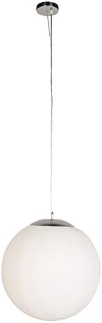 Qazqa - Modern Skandinavische Hängelampe I Pendellampe I Pendelleuchte Opalglas 50cm - Ball 50 I Wohnzimmer I Schlafzimmer - Rund I Kugel I Kugelförmig - LED geeignet E27
