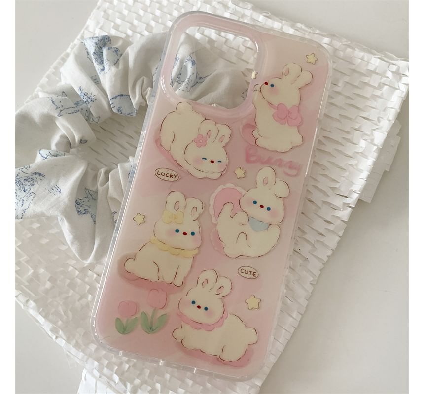 Fonekase - Konijnenhoesje - iPhone 15 Pro Max / 15 Pro / 15 / 14 Pro Max / 14 Pro / 14 / 13 Pro Max / 13 Pro / 13 / 12 Pro Max / 12 Pro / 12 / 11