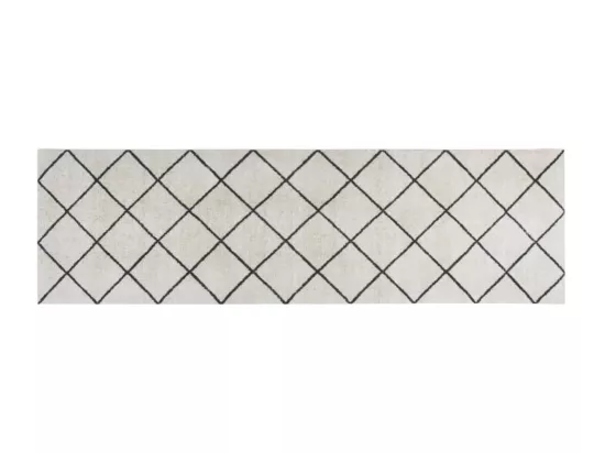 Tapis de cuisine lavable impression carrée 60x180 cm velours