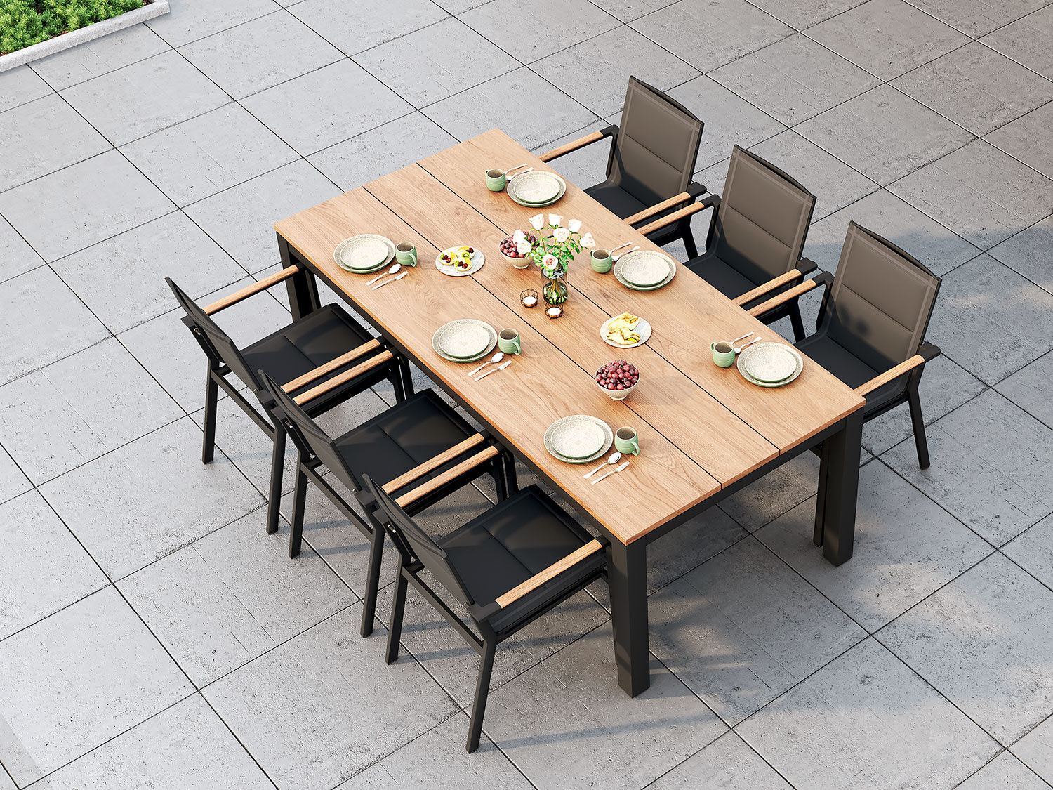 Gartentisch Teakholz Premium