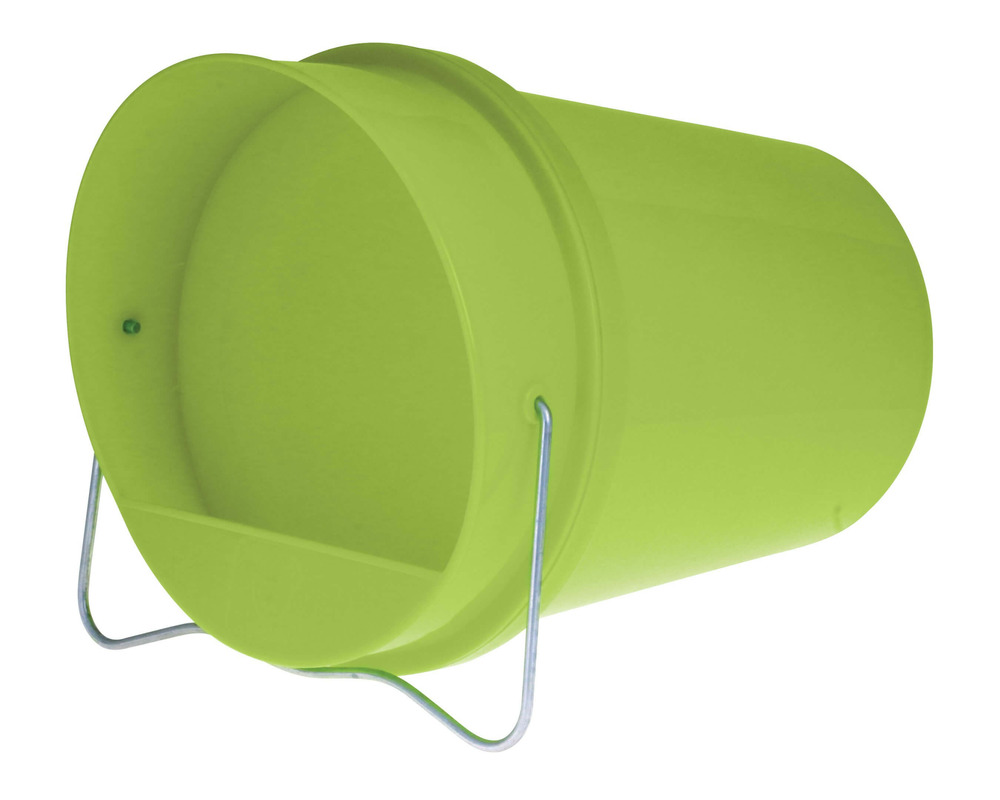Abreuvoir seau plastique vert 6 litres • abreuvoir volailles