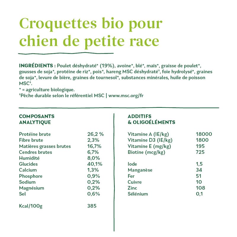 Yarrah Bio Small Breed poulet