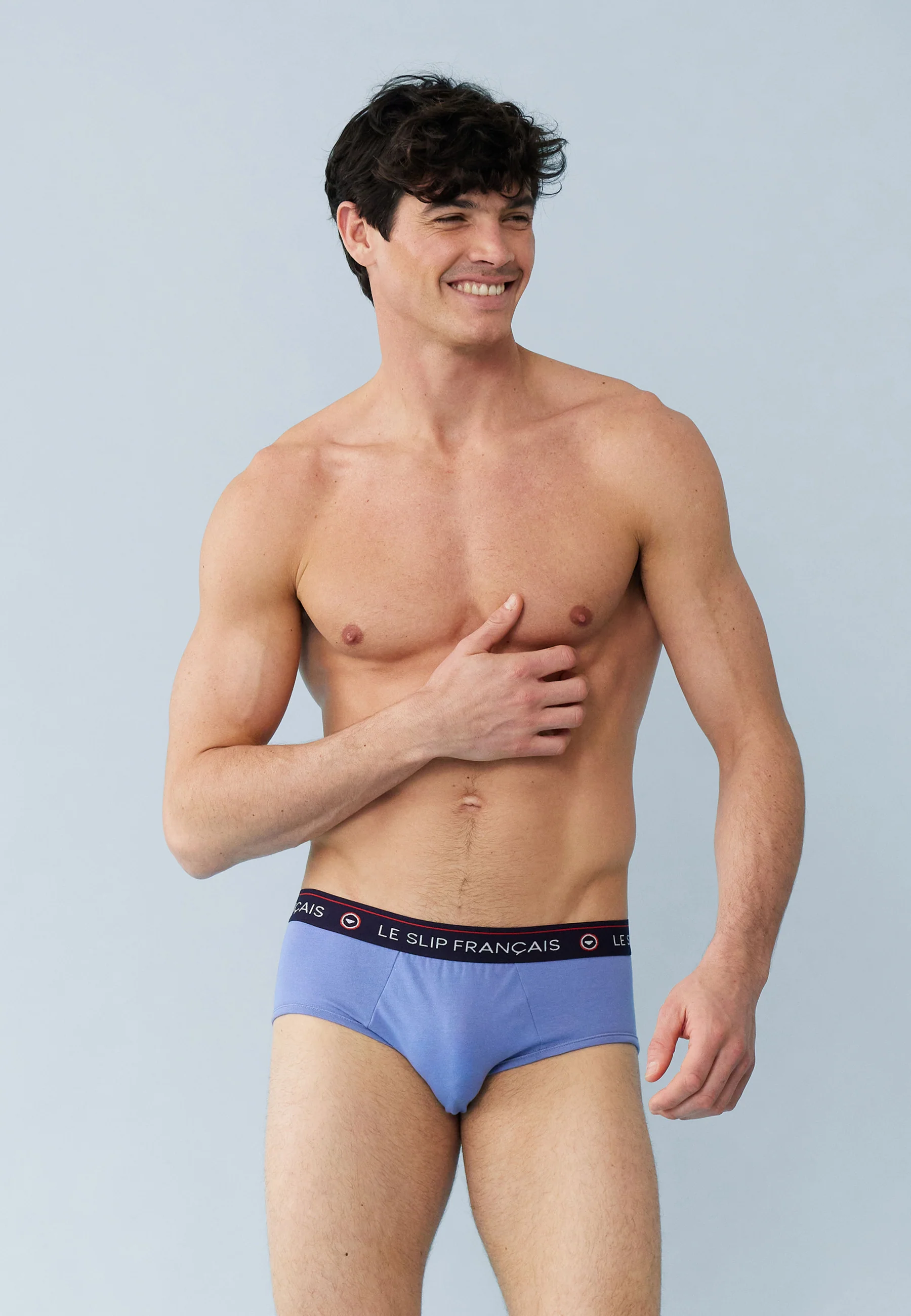 Trio de slips en coton-Pack Trio Slip Intrépide Marine Noir Bleu Jean