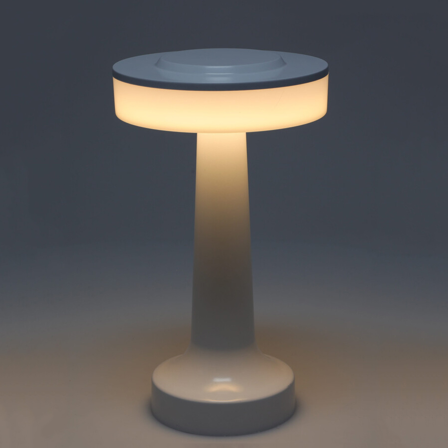 LED Tischlampe mit Akku weiss