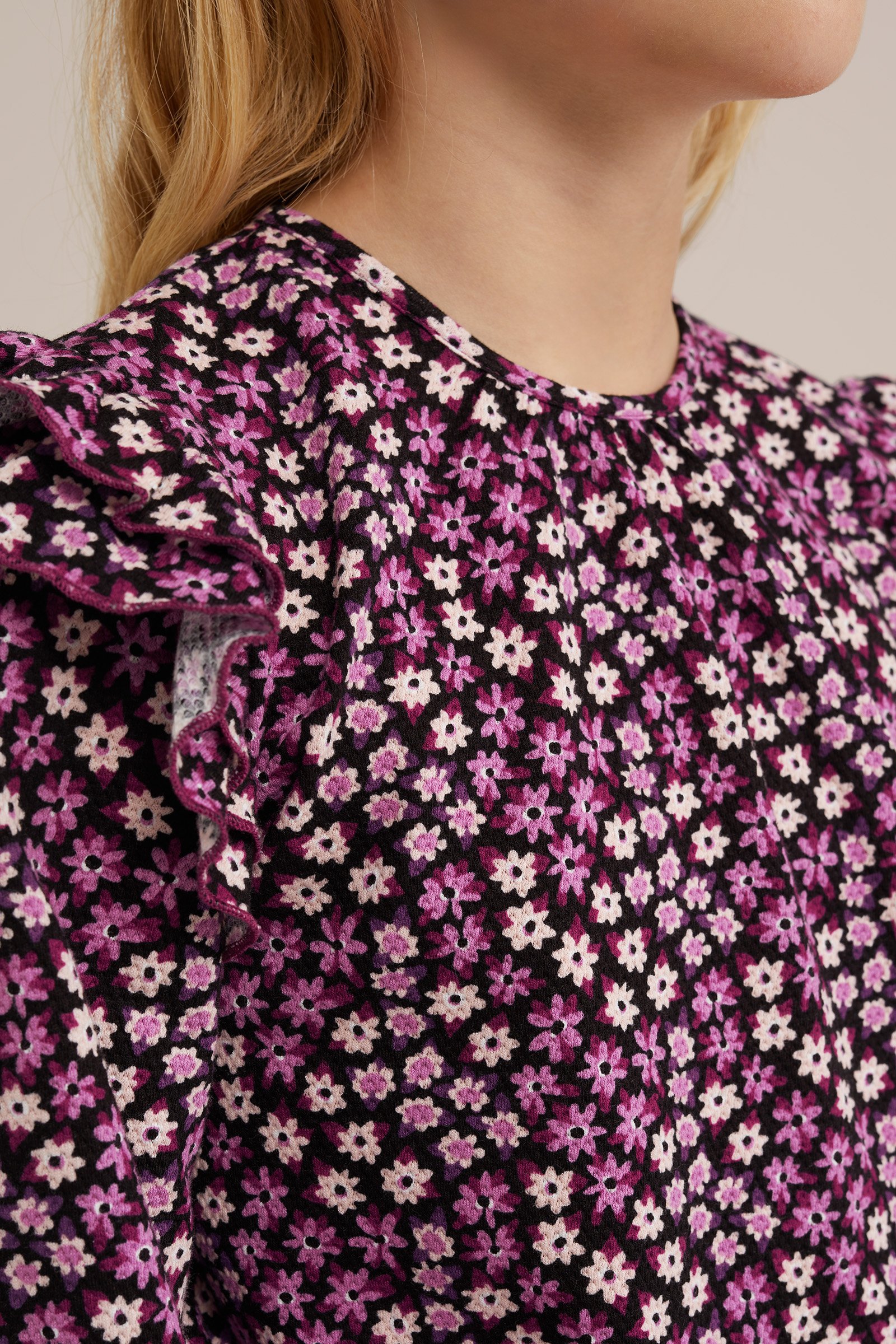 Meisjes T-shirt met dessin WE Fashion Paars