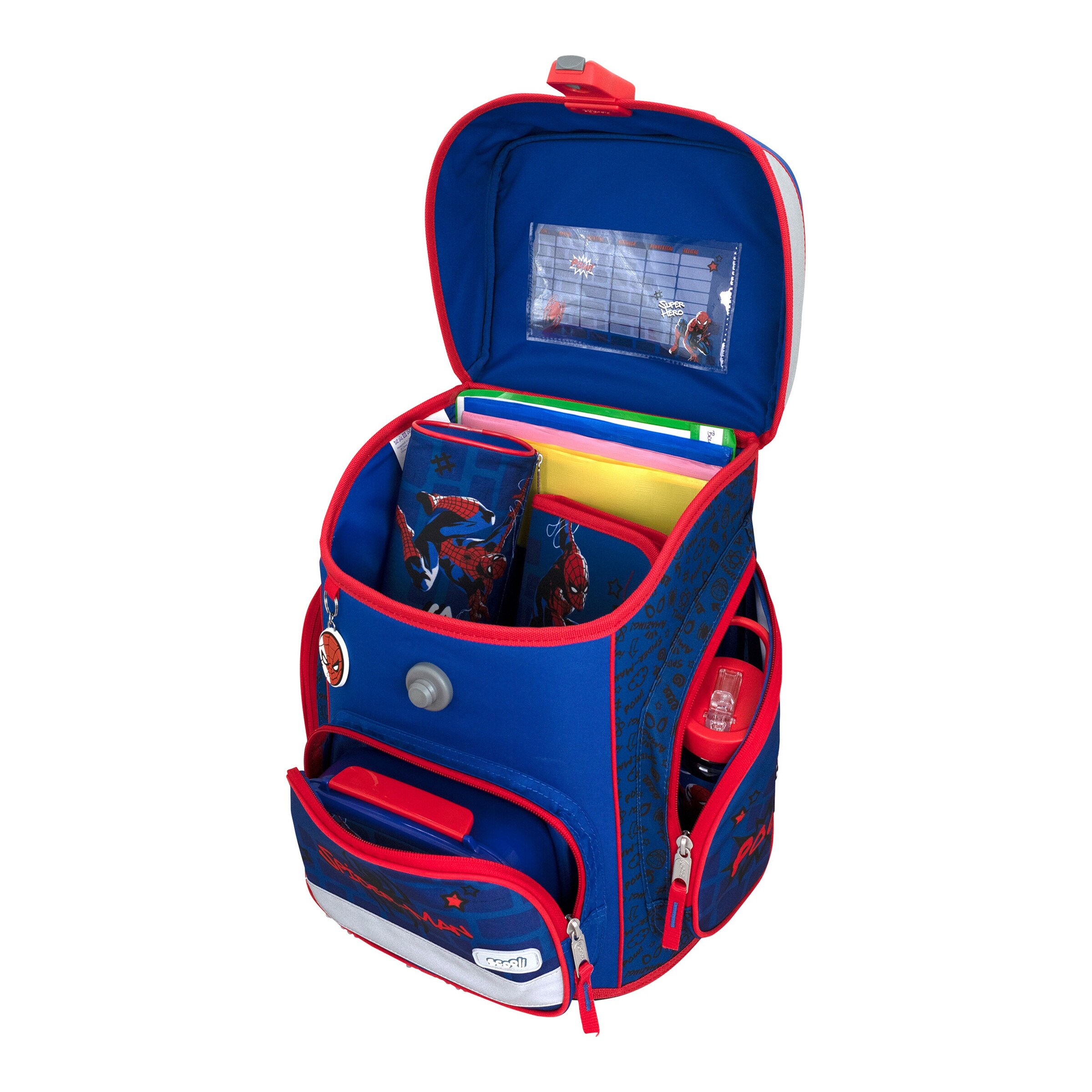 Scooli Schulranzen Set EasyFit 5-tlg. blau/rot - Spider-Man