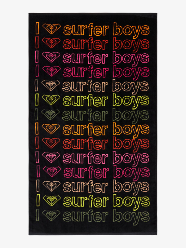 Cold Water Message Serviette de plage Noir Femme