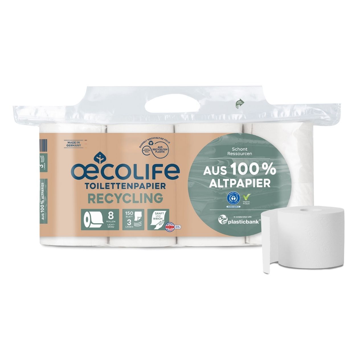 oecolife Toilettenpapier RECYCLING