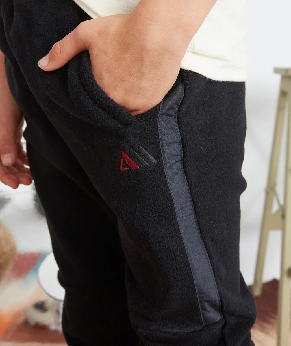PANTALON DE JOGGING NOIR EN POLAIRE GARÇON