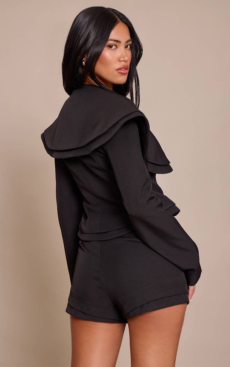 Noir Combinaison-short Oversize Tissée Ajustée