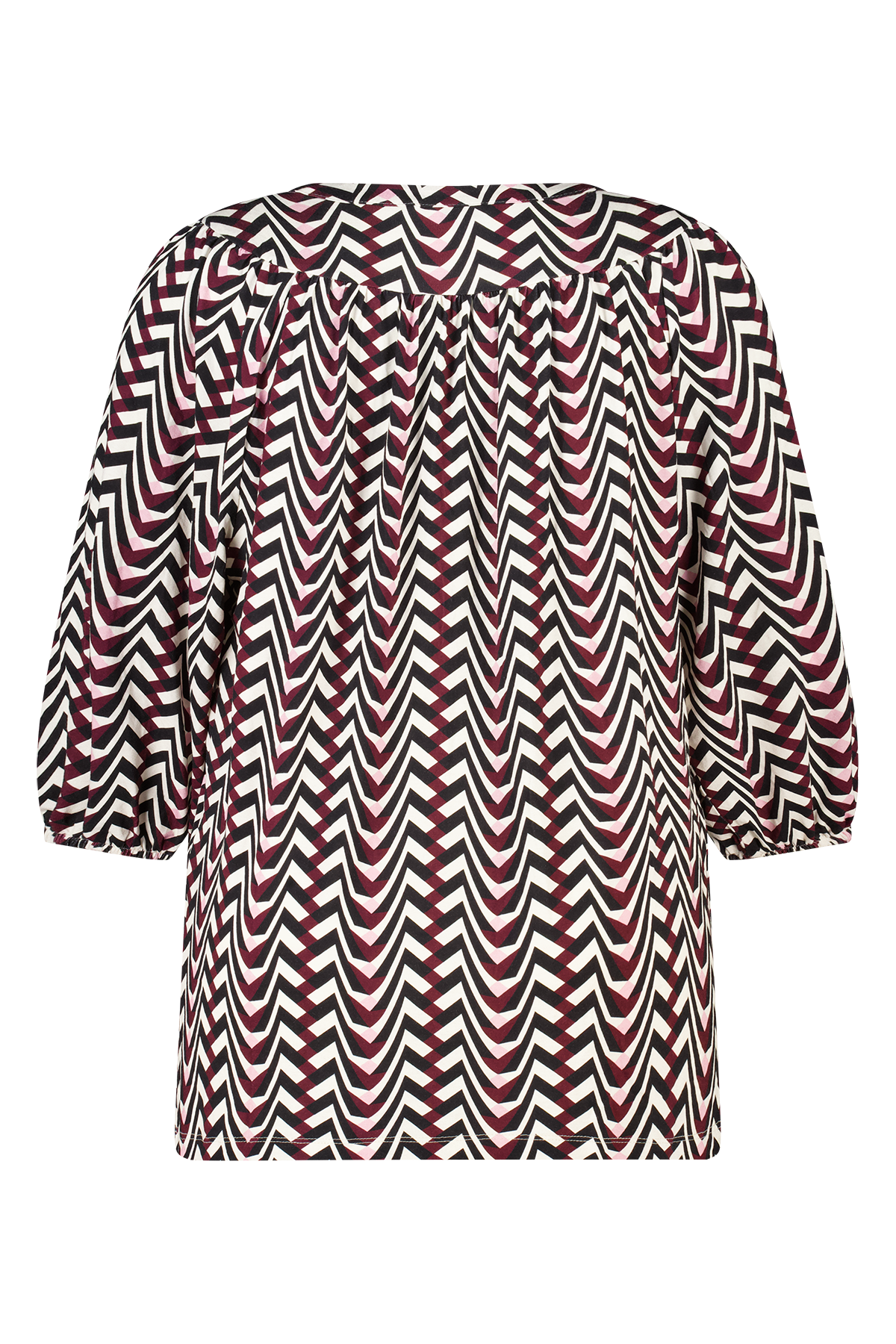 Jersey top met print Multi Bessen rood