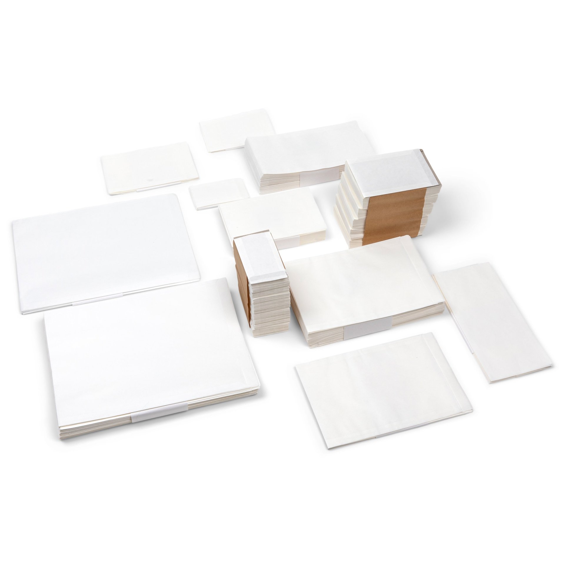 Flachbeutel Kraftpapier weiß