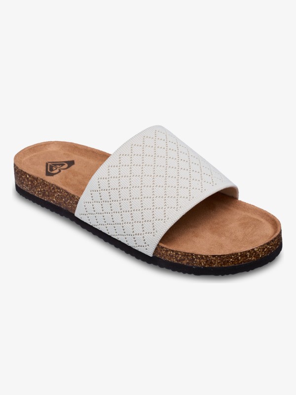 Mannae Slide Sandales Beige Femme
