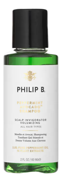 Philip B Peppermint & Avocado Volumizing & Clarifying Shampoo - 60 ml.