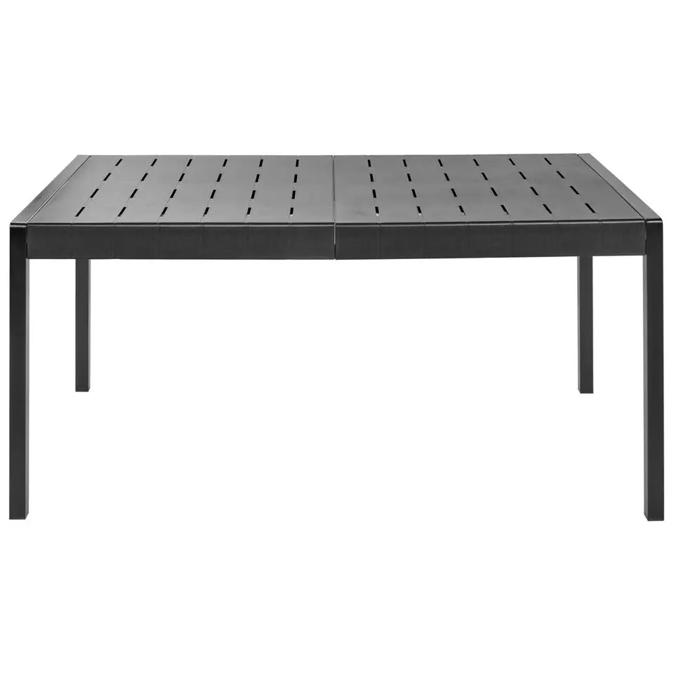 BARTICA - Tuintafel - zwart - 154 x 84 cm - Synthetisch materiaal