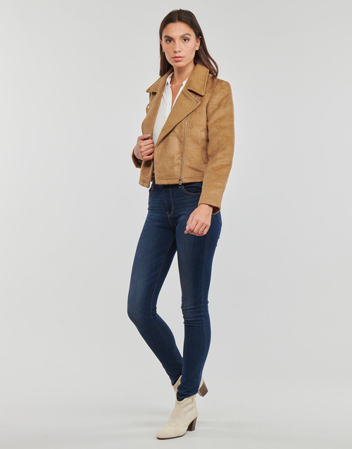JDY - JDYTENNESSEE LEO BIKER JACKET OTW QIQ - Marron