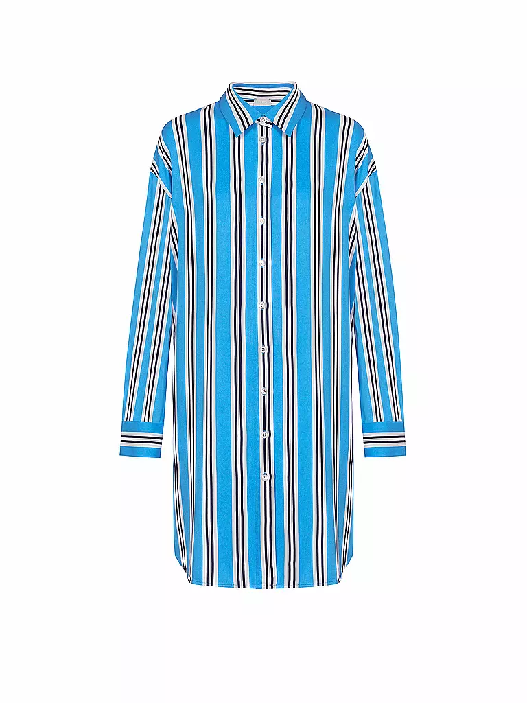 MEY Nachthemd - Sleepshirt CALMING STRIPES hellblau