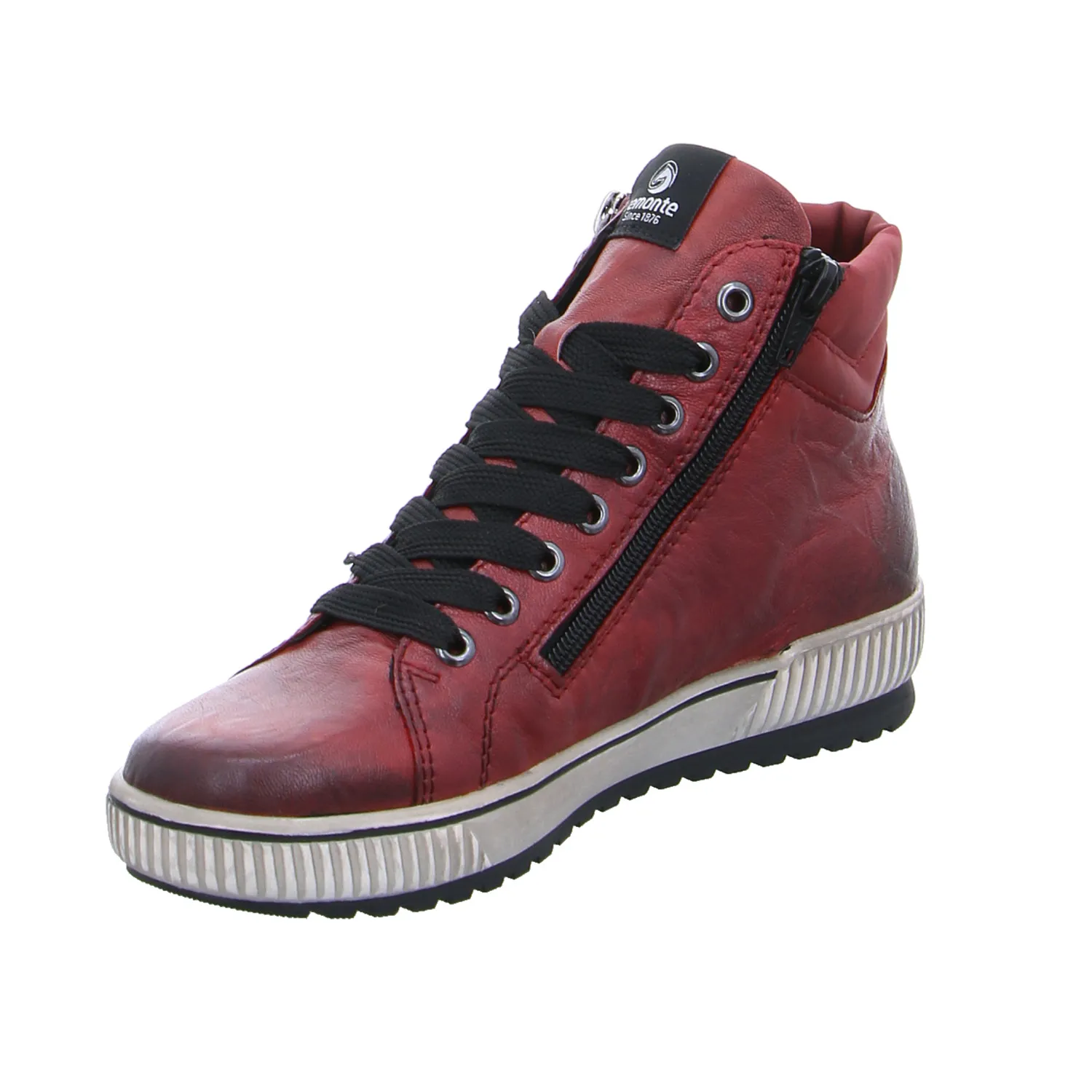 REMONTE Mid Cut Sneaker Rot Leder  mit TEX Membrane