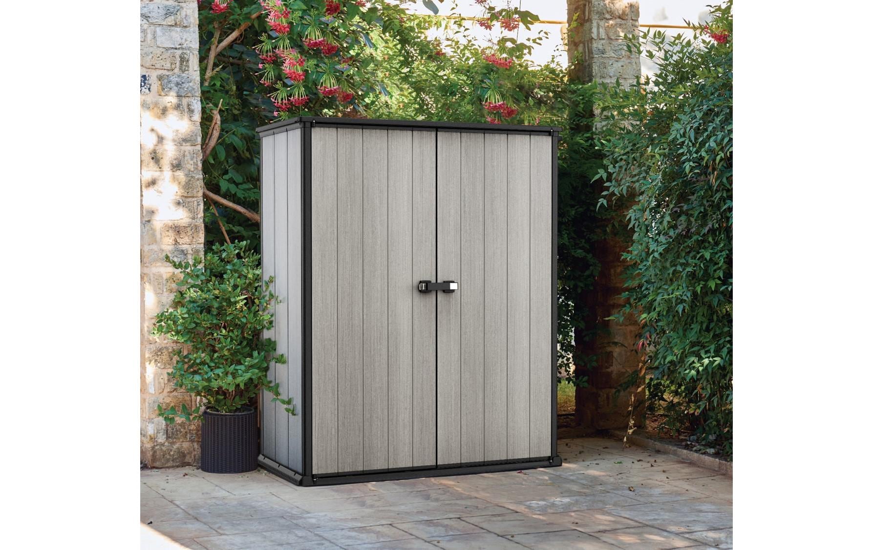 Gartenschrank High Store Plus<br>Robuster und witterungsbeständiger Geräteschrank für Terrasse und Balkon