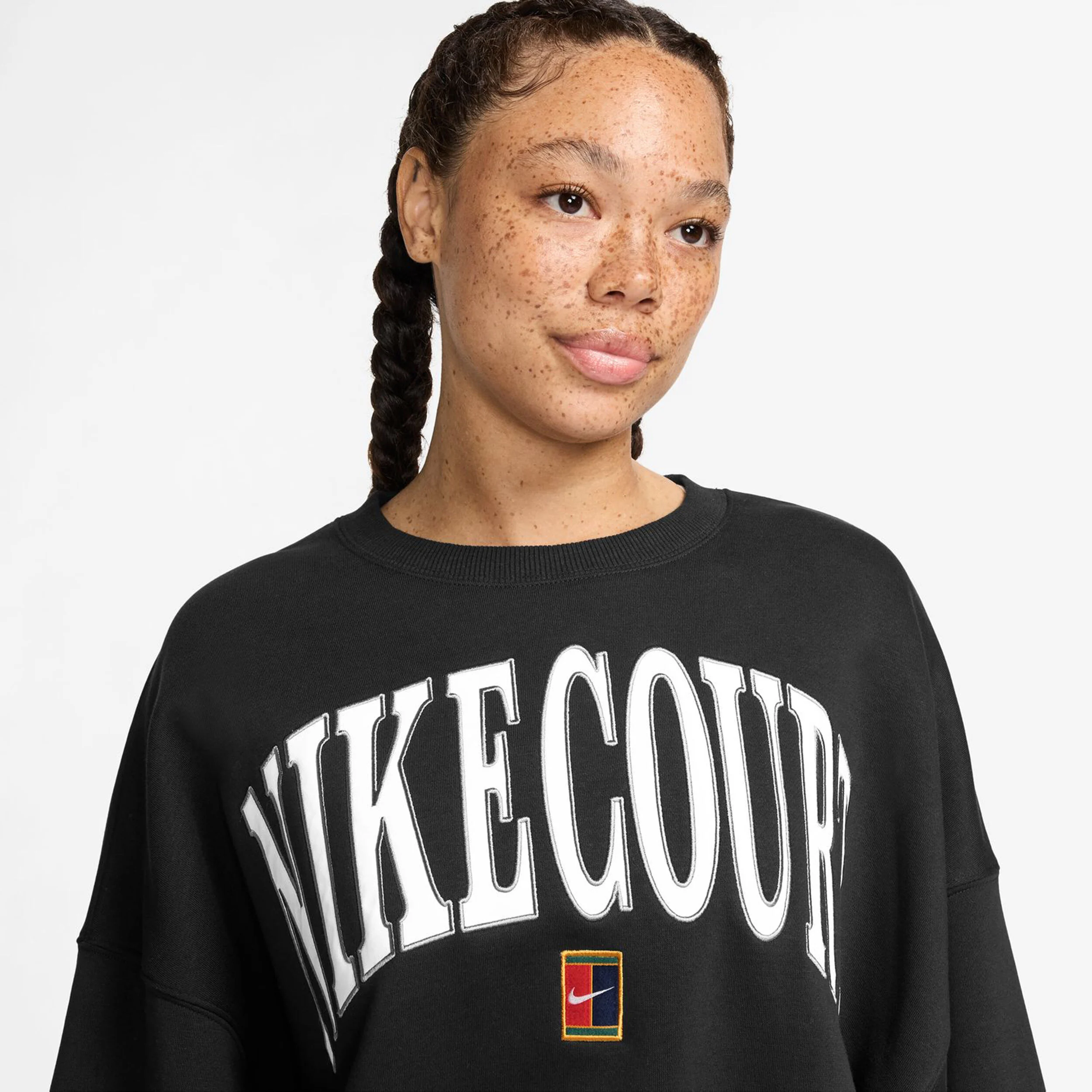 Nike Court Phoenix Fleece Crew Heritage Sweat-shirt Femmes - Noir , Noir