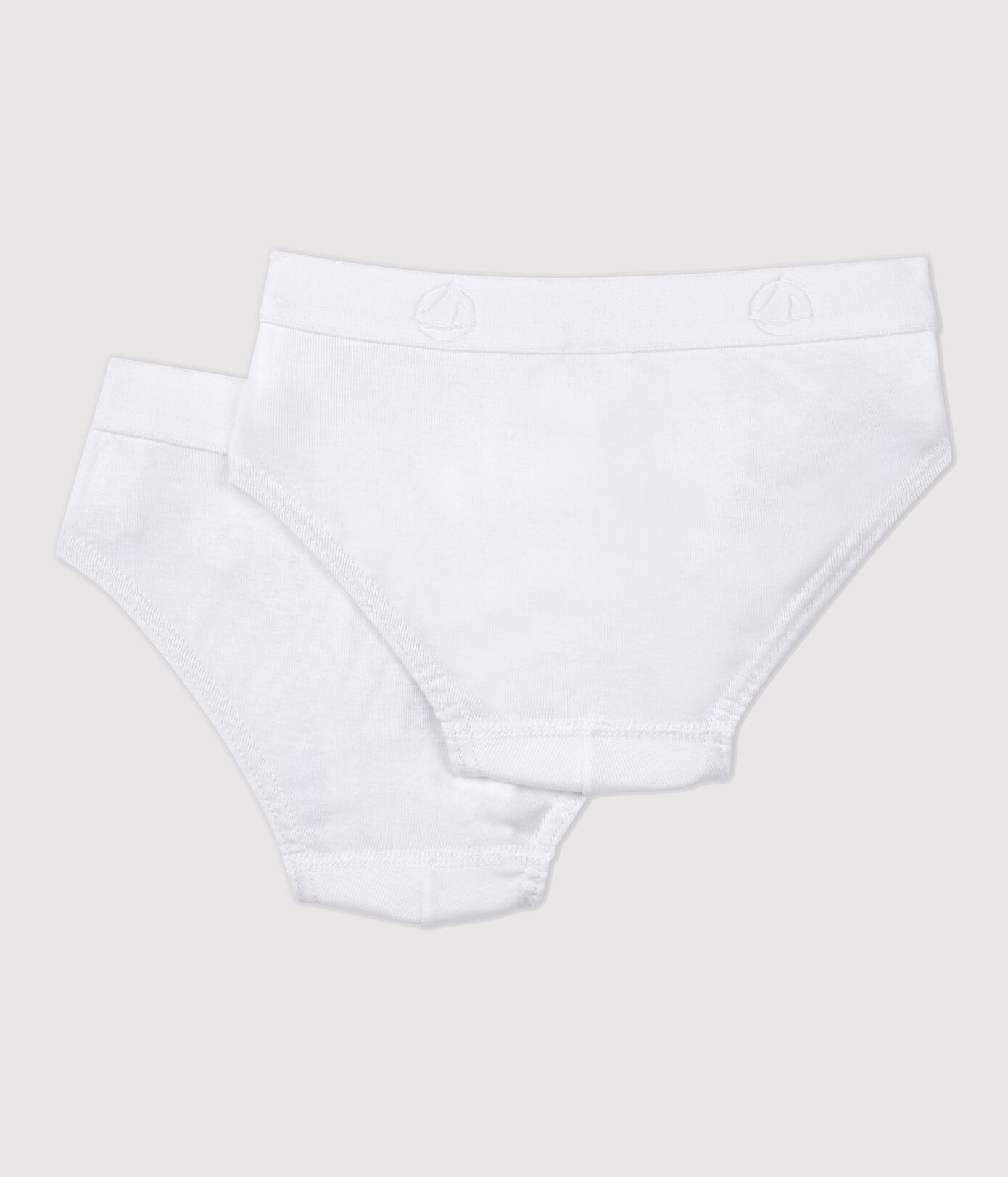 Lot de 2 slips blancs en coton petit garçon