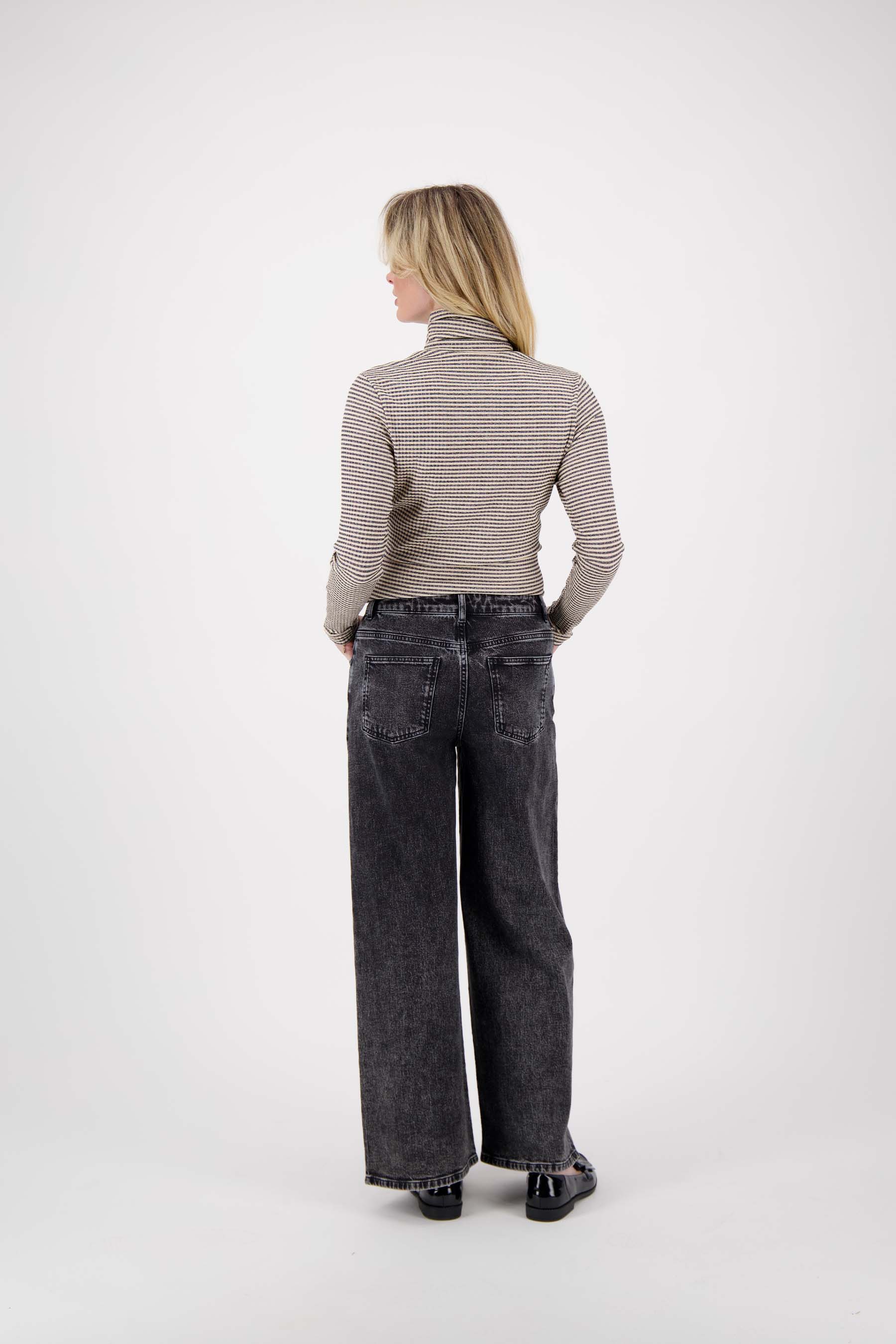 wijde denim met glitter