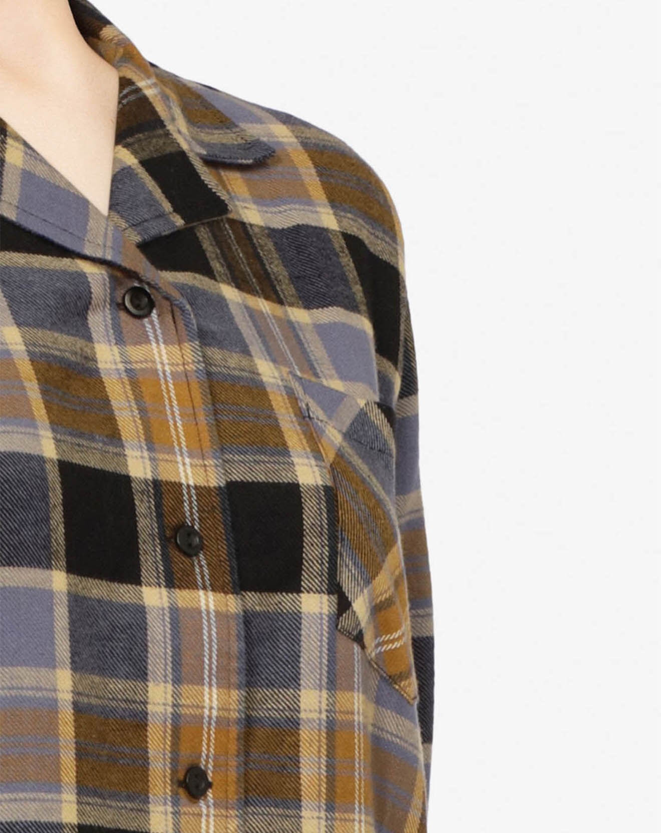 Femilet Chemise de pyjama Ecossais imprimée marron/noir