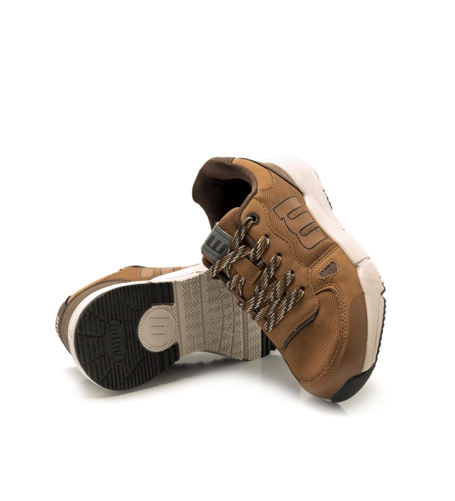 Tênis Mustang Kids Marrom Marinho - Salto Anabela de 4,5cm -