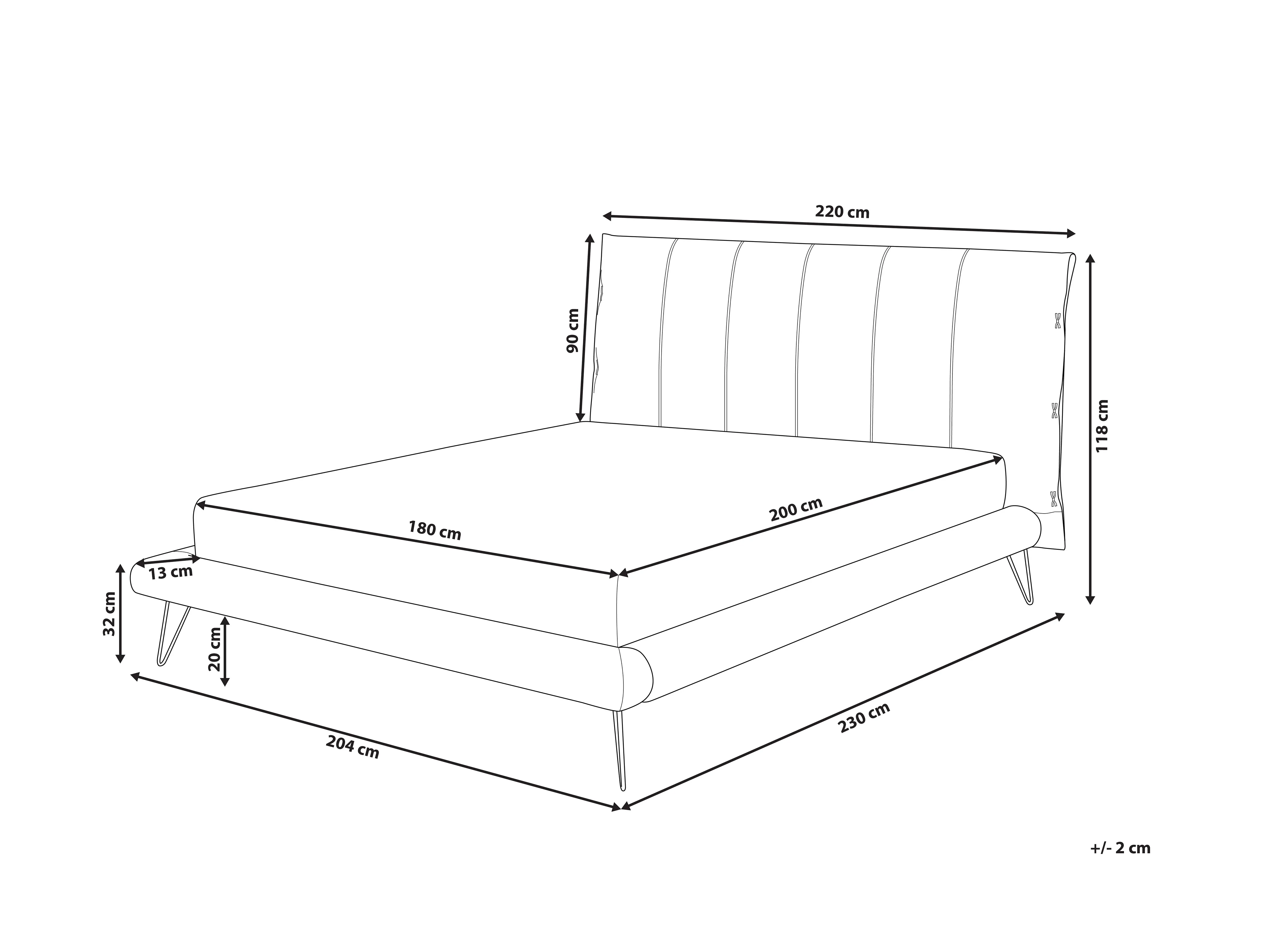 Bed Kunstleer BETIN 180 x 200 cm Lichtbeige
