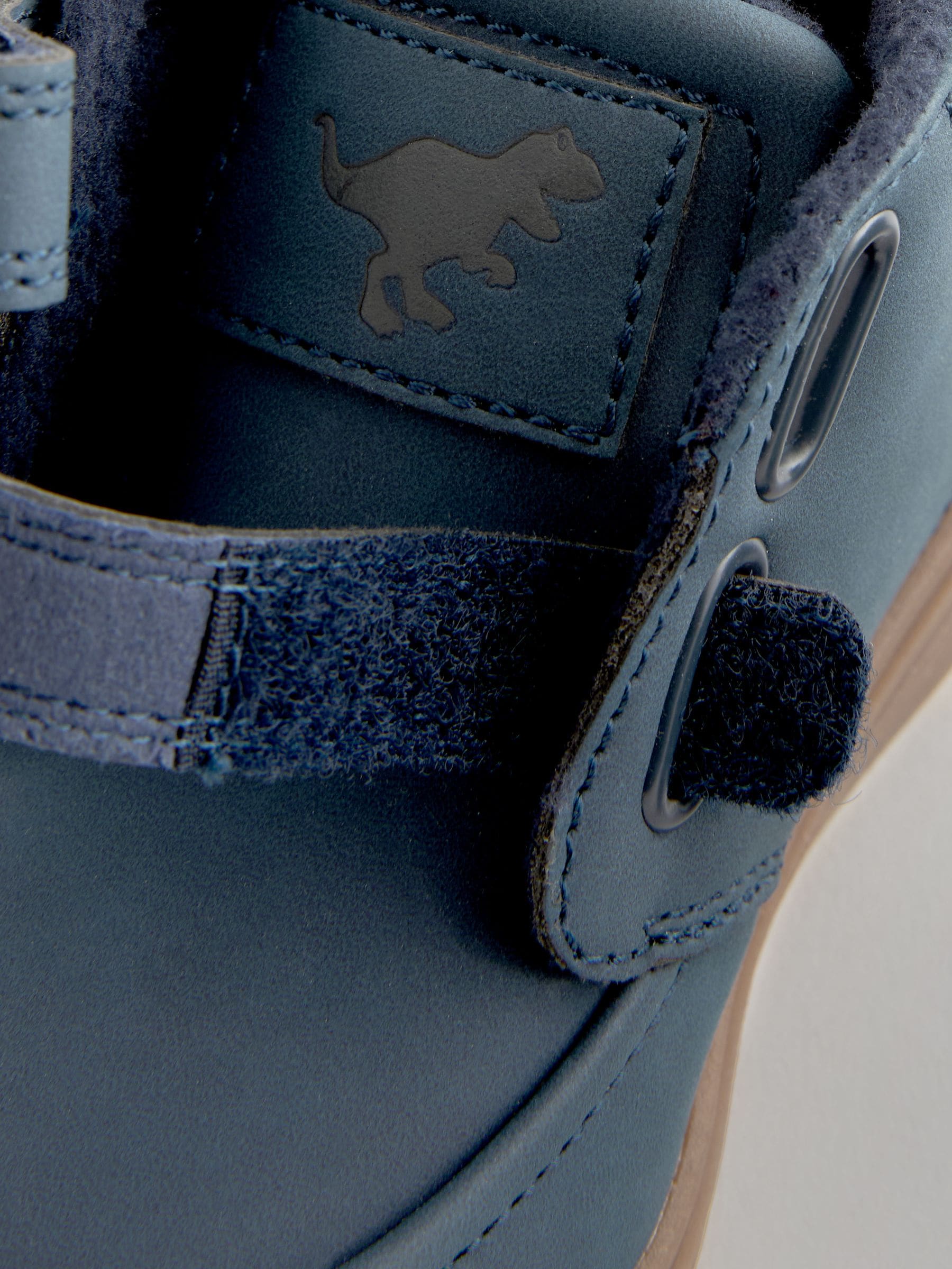 Donkerblauw - Laarsjes met klittenbandsluiting en warme voering