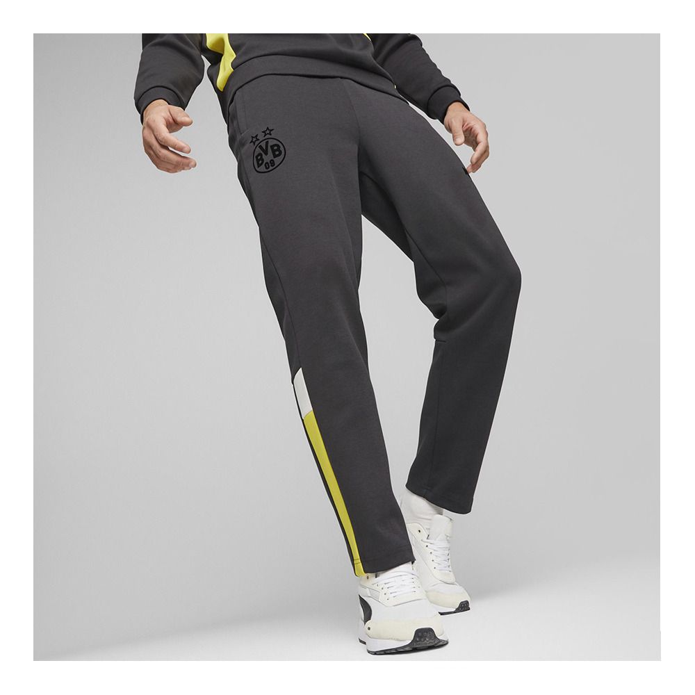 Puma BVB ARCHIVE - Jogging Homme flat dark gray/cyber yellow
