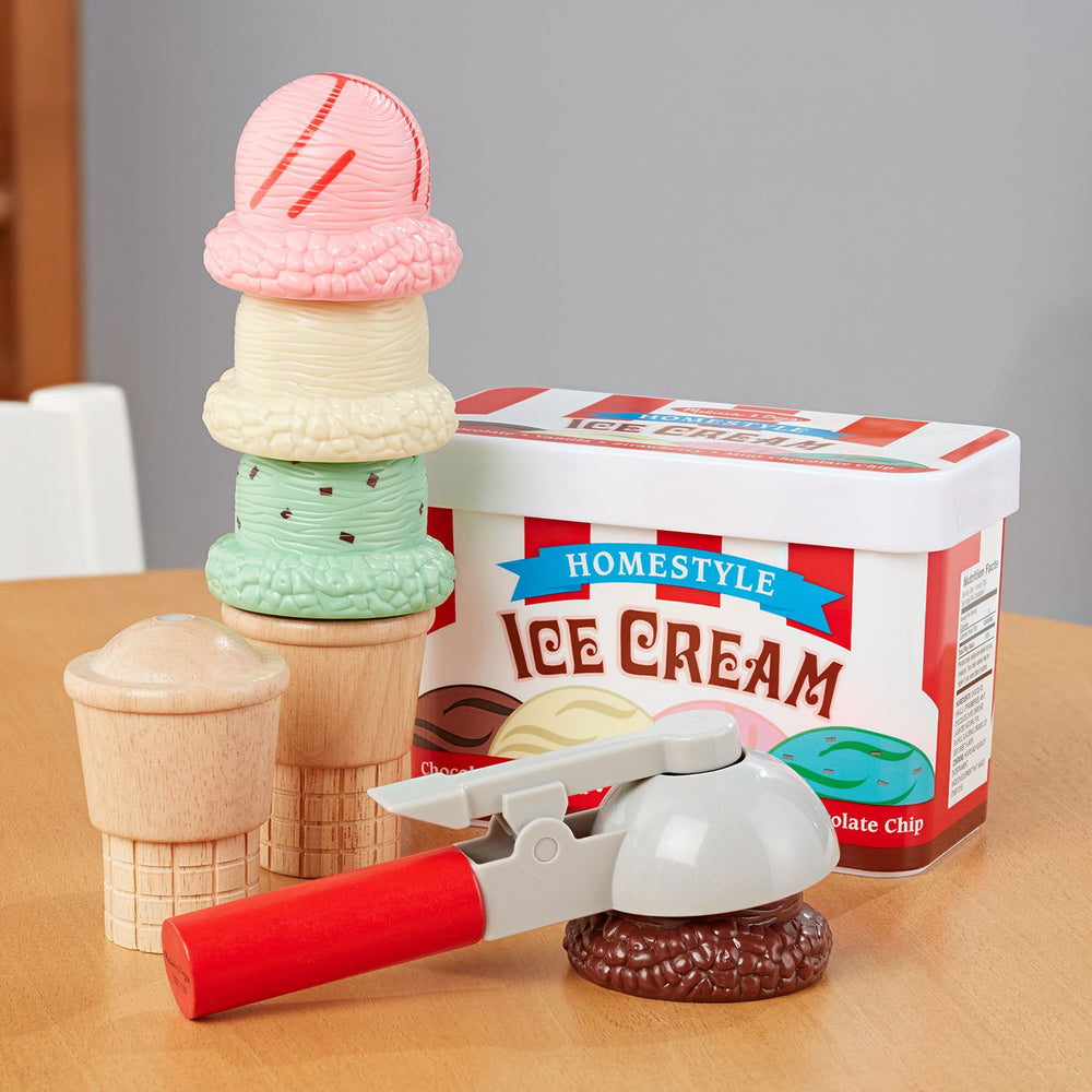 Køb Melissa & Doug Multifarvet Legetøj Scoop & Stack Ice Cream Cone Playset