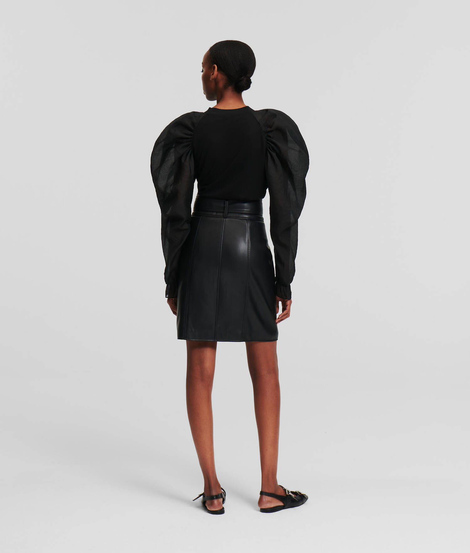 JUPE STYLE MOTARD EN SIMILI-CUIR
