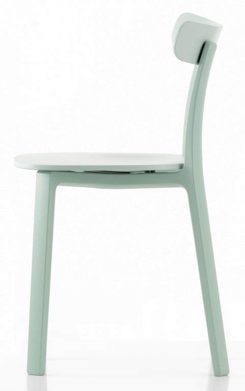 Vitra All Plastic stoel ice grey viltglijder