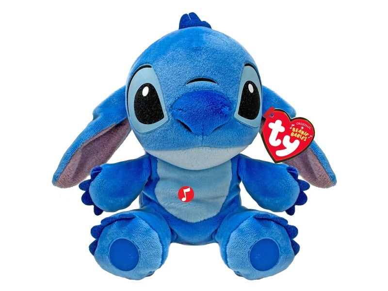 Ty Plüsch Stitch Soft Beanie mit Sound 15 cm Lizenzierte Plüschfigur
