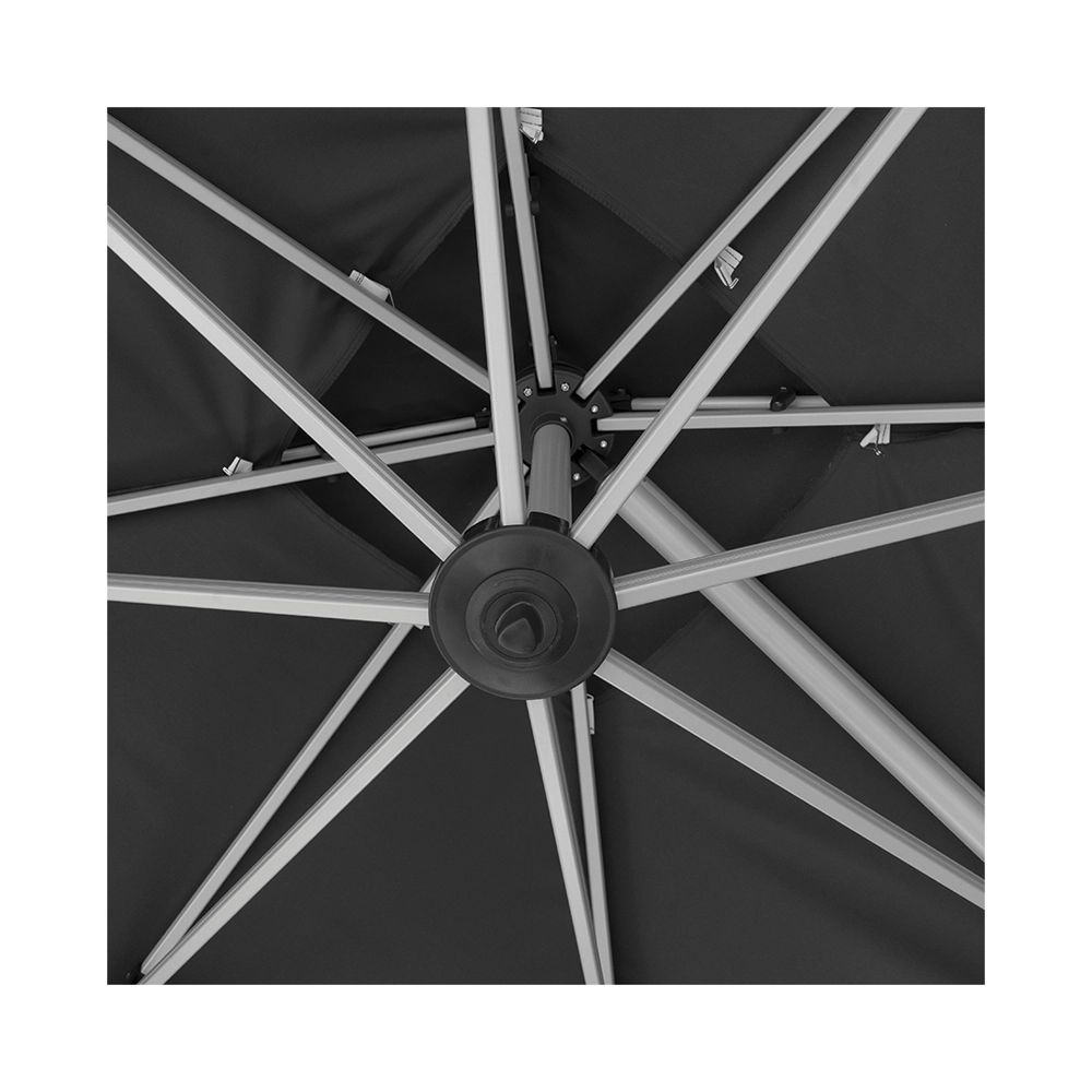 CONTINI De Luxe Ampelschirm 3x3m, Farbe anthrazit
