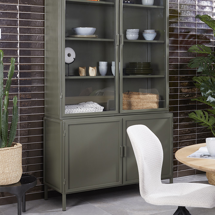 4-deurs Garland green olive H220xB120xD42cm