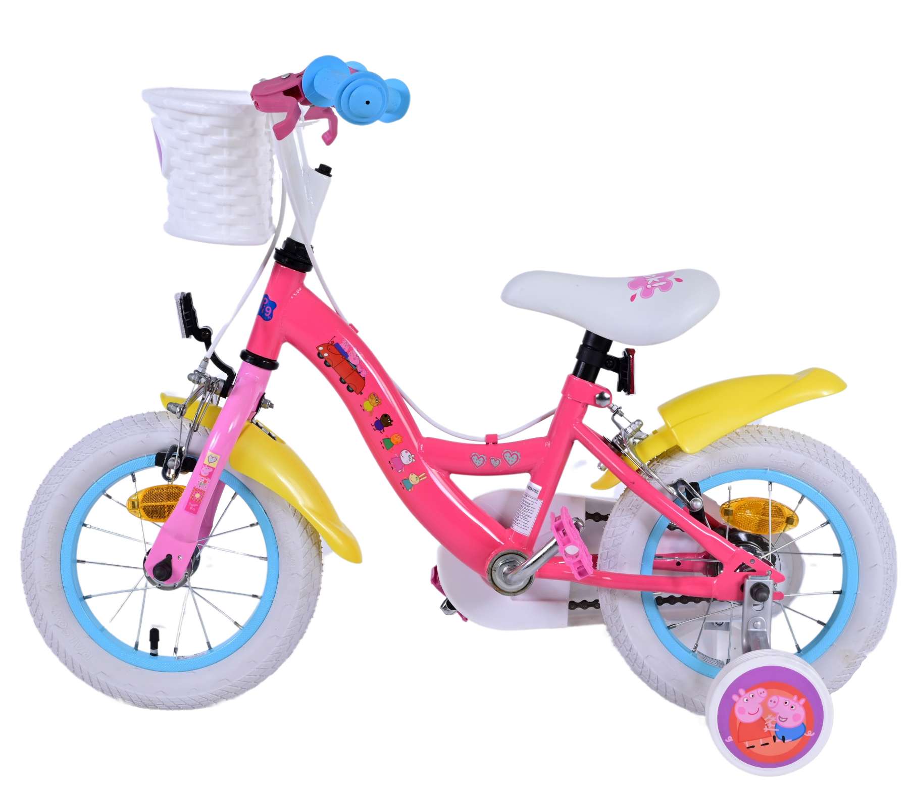 Kinderfahrrad Peppa Pig für Mädchen 12 Zoll Kinderrad in Pink