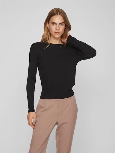 Vila Rundhalspullover »VICOMFY O-NECK L/S KNIT TOP/SU - NOOS«