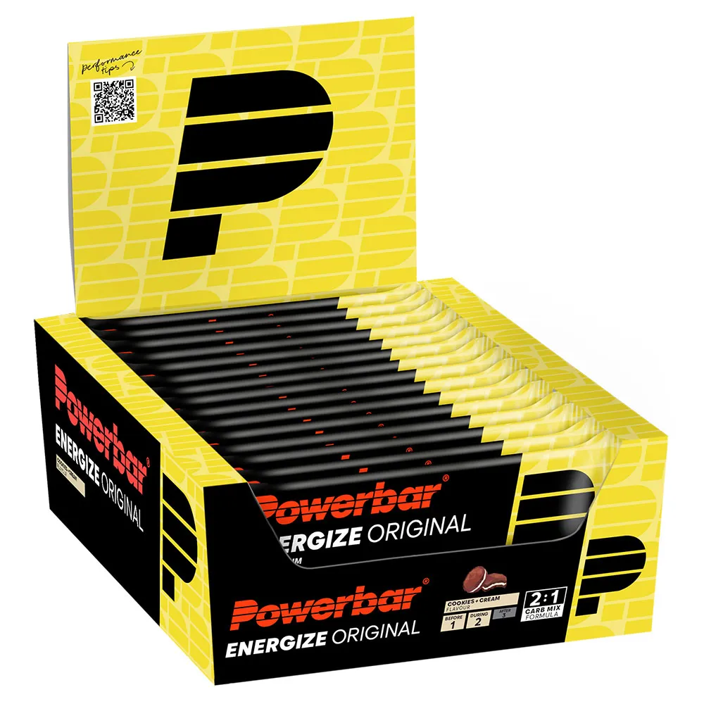 Powerbar Energize Energie-Riegel Box Original Plätzchen Sahne 55g 15 einheiten