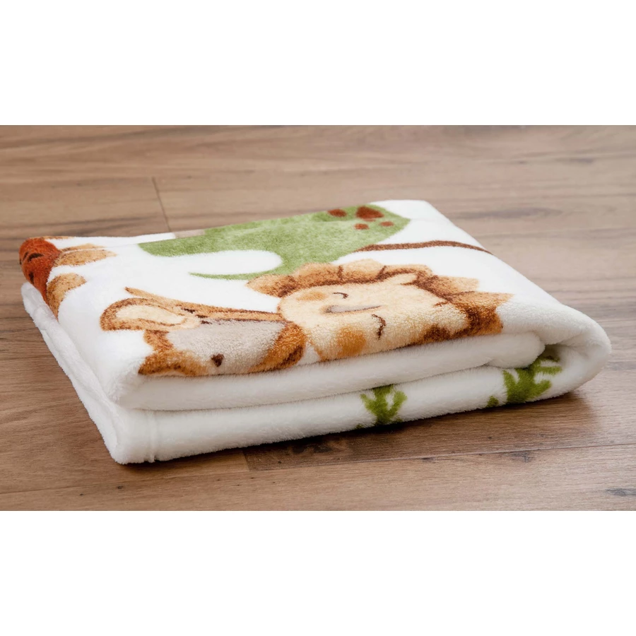babybest® Microfaser-Flauschdecke Dinos 70 x 100 cm