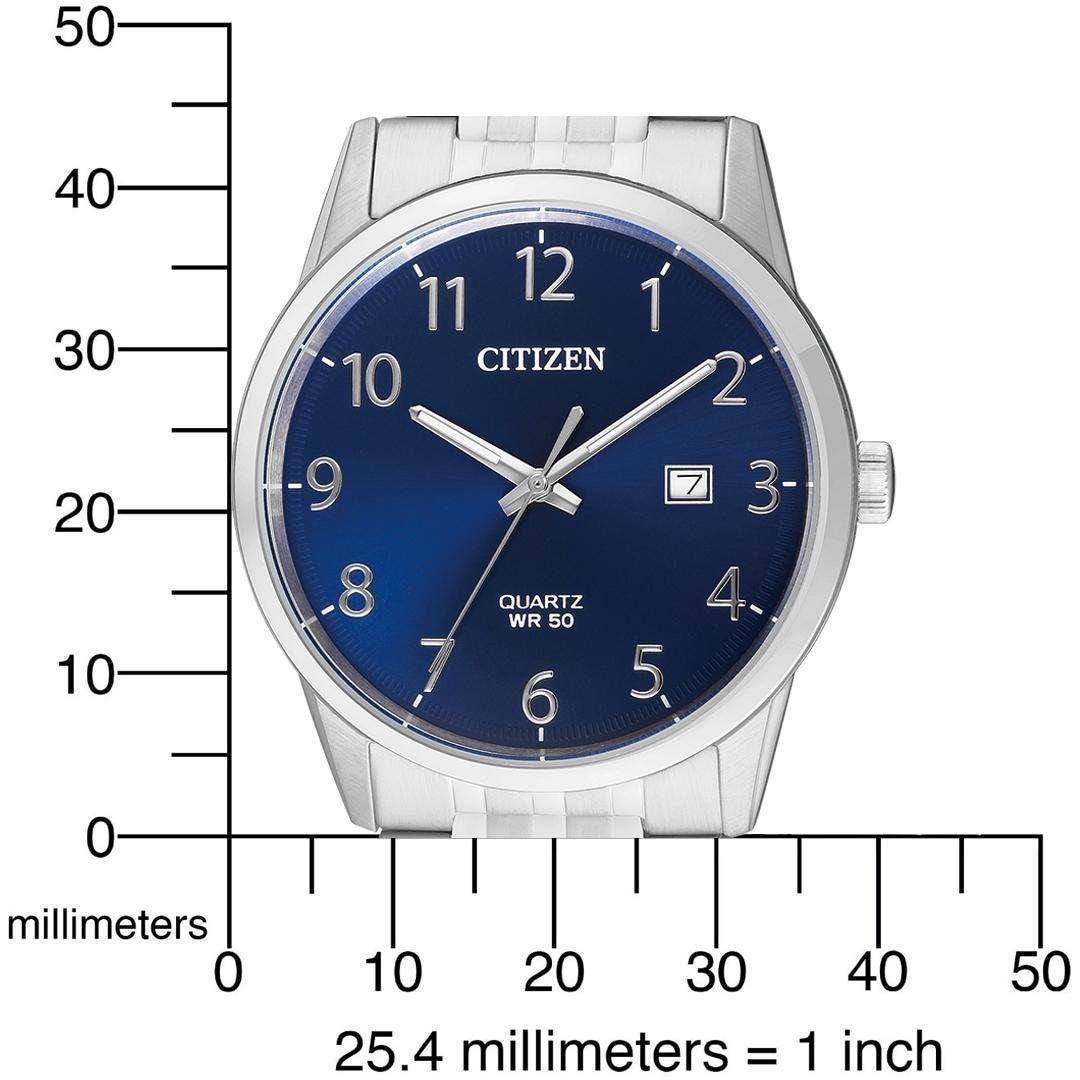 Citizen Quarzuhr Armbanduhr, Herrenuhr, Damenuhr, Edelstahlarmband, Datum