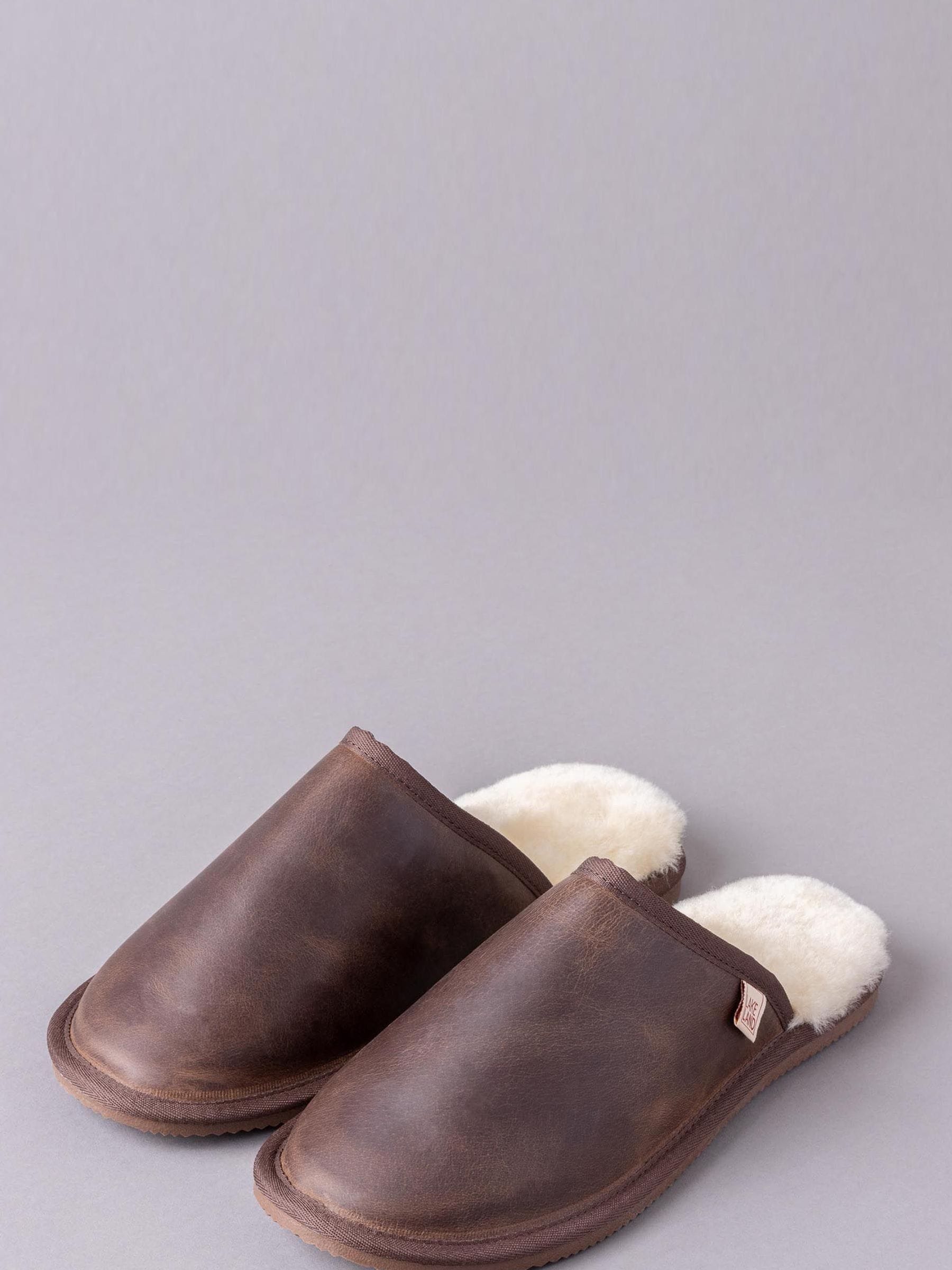 Lakeland Leather leren pantoffels voor heren