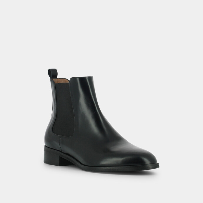 Bottines  en cuir noir