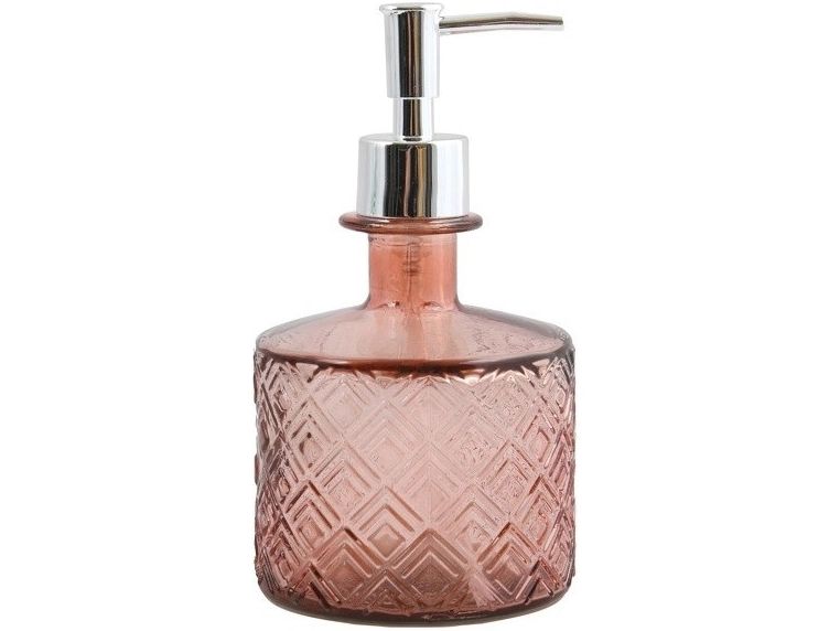 spirella Seifenspender Carmina Terracotta, Glas Seifenspender für Flüssigseife