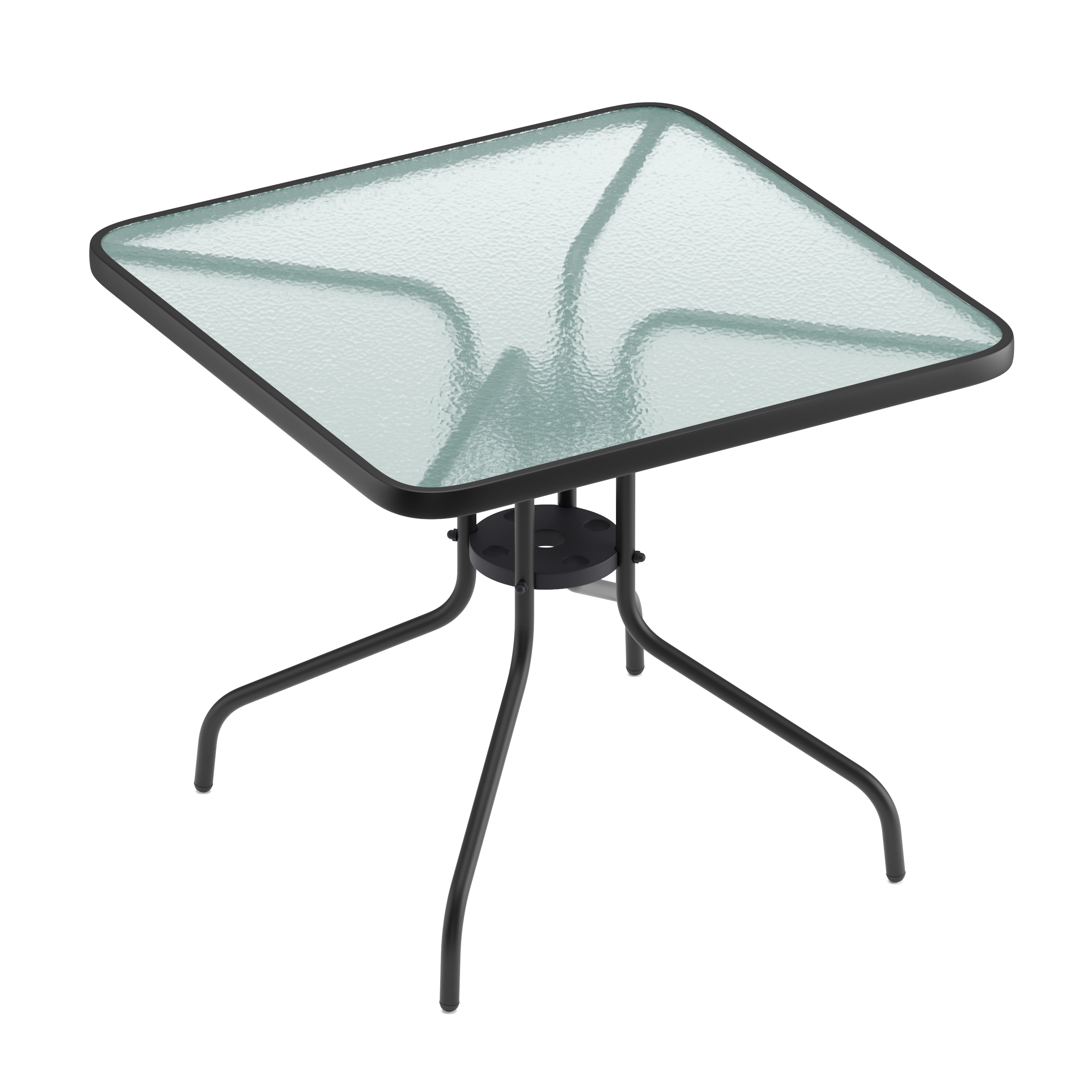 Gartentisch 80 x 80 cm schwarz