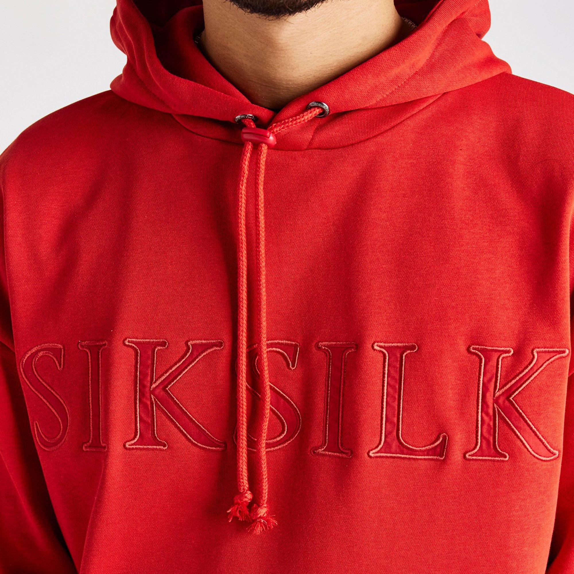 SikSilk Ecru Varsity Anniversary Print OTH Hoodie Mens