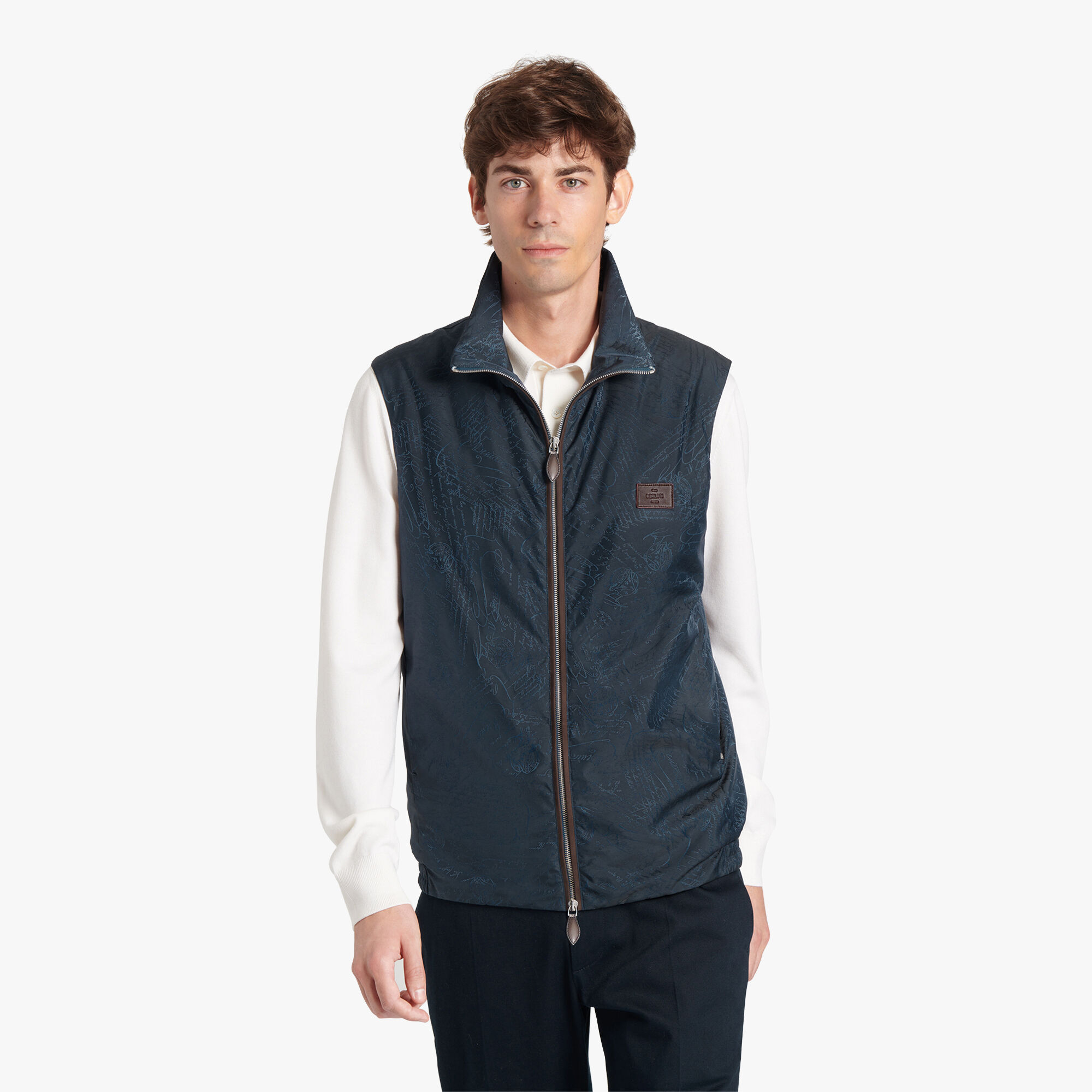 Gilet Sans Manches En Nylon Scritto